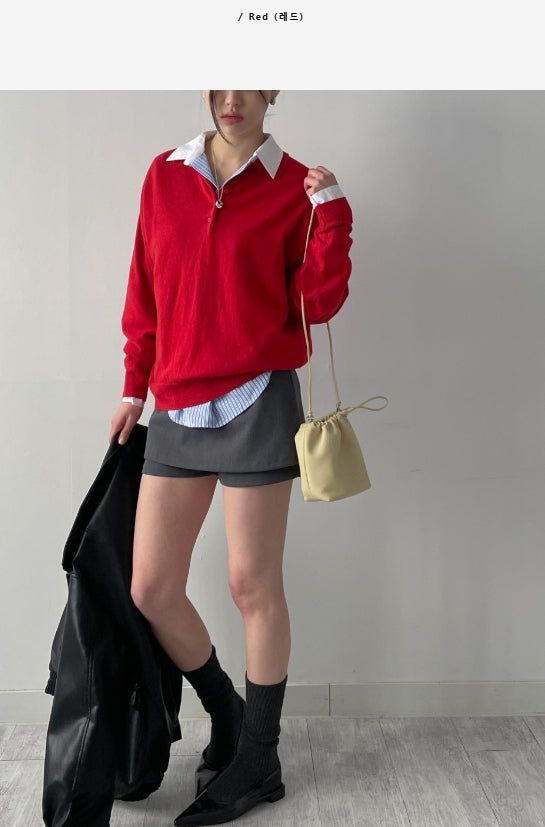 INCHANT ME(インチャントミー)の「Tiber Collar Overfit Knit(Tops)」