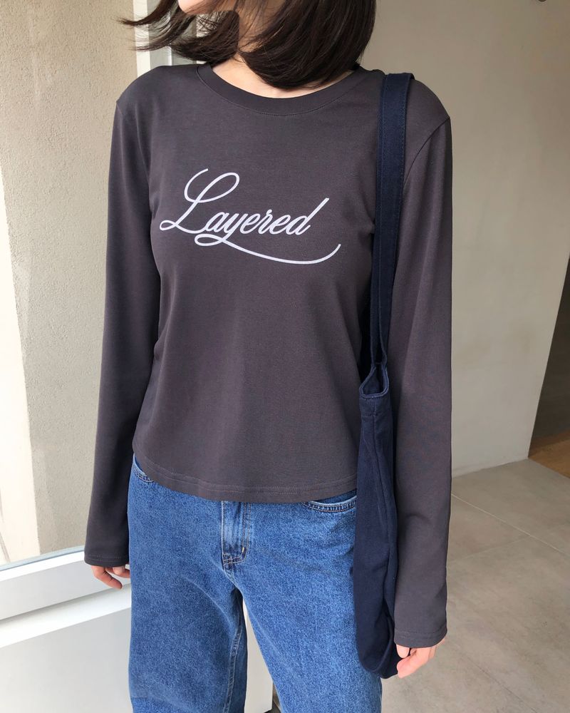[ORIGINAL] Paper Lettering Long-Sleeve T-Shirt