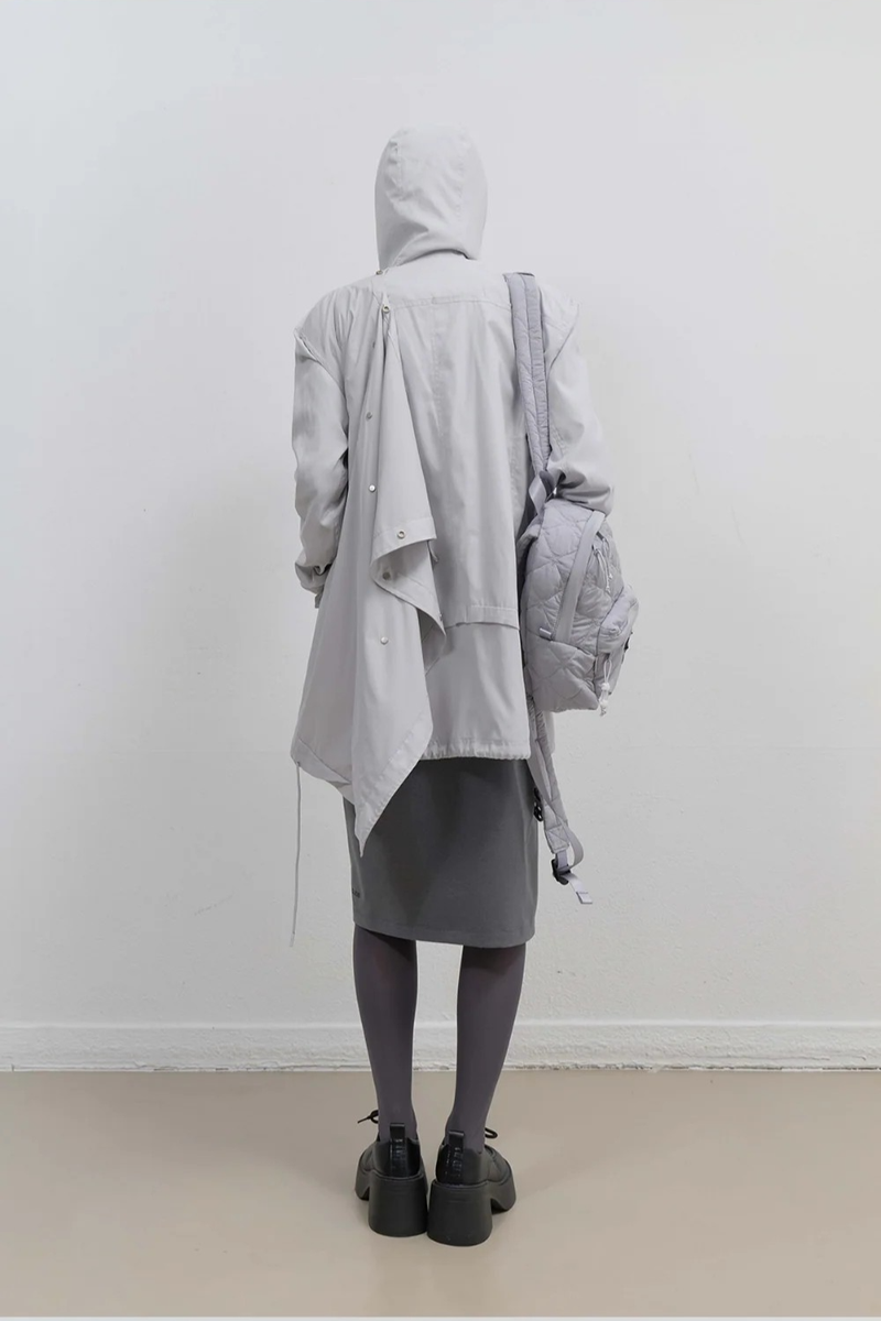 Draped Field Parka / Grey