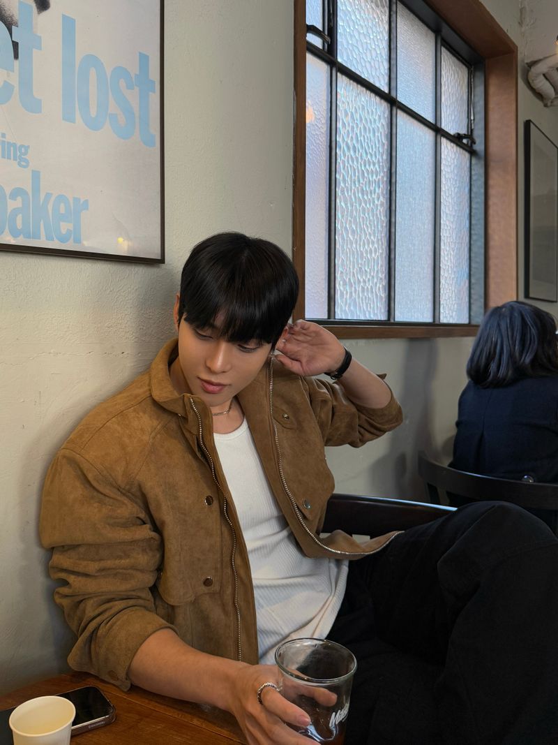 Ber suede collar neck jacket