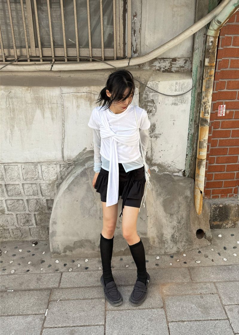 ドレープシャーリングTシャツ