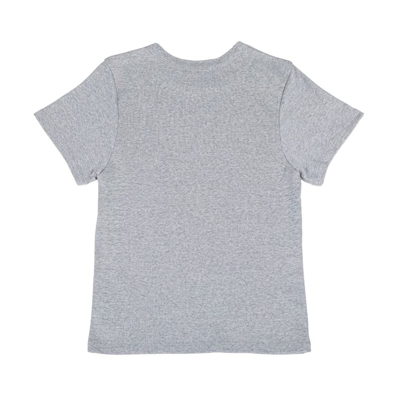 90's scallop stitch neck t-shirt (GREY)
