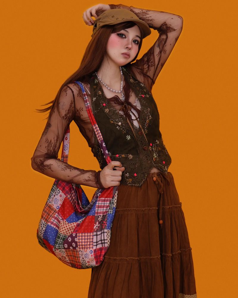 ethnic patch-work cross bag (2type)