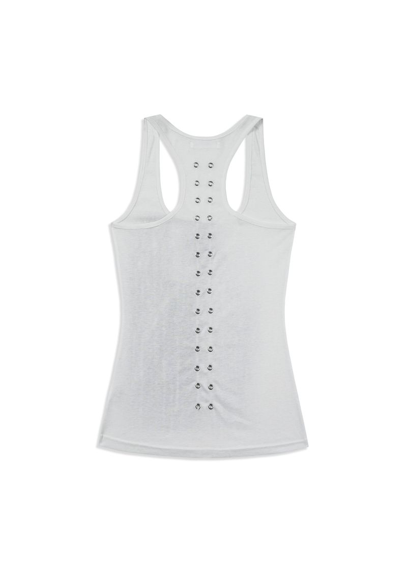 SEQUIN FACE SLEEVELESS(WHITE)