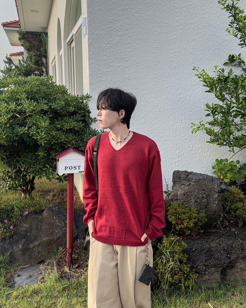 JIIGEUM(ジグム)の「Washable Basic V-neck Knit(Tops)」