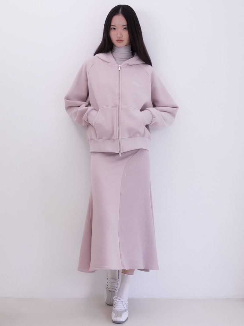Raglan 2way Hood Zip-up (PINK)