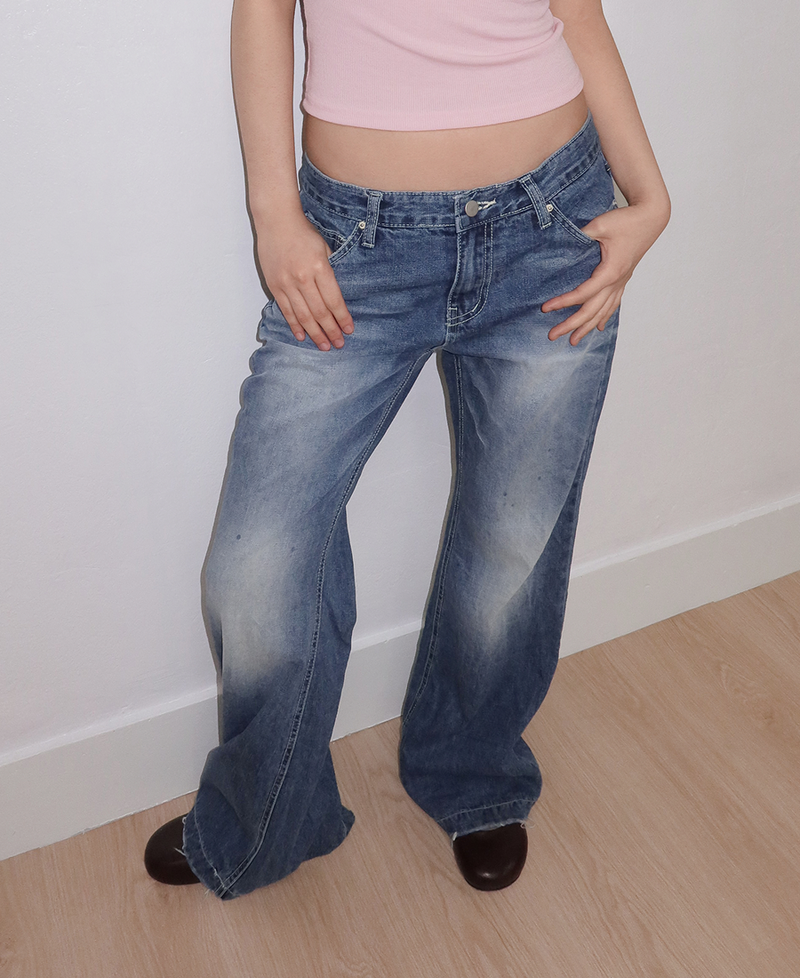 NOTHINGINCOMMON(ナッシングインコモン)の「카터 빈티지 중청 부츠컷 데님팬츠(Pants)」