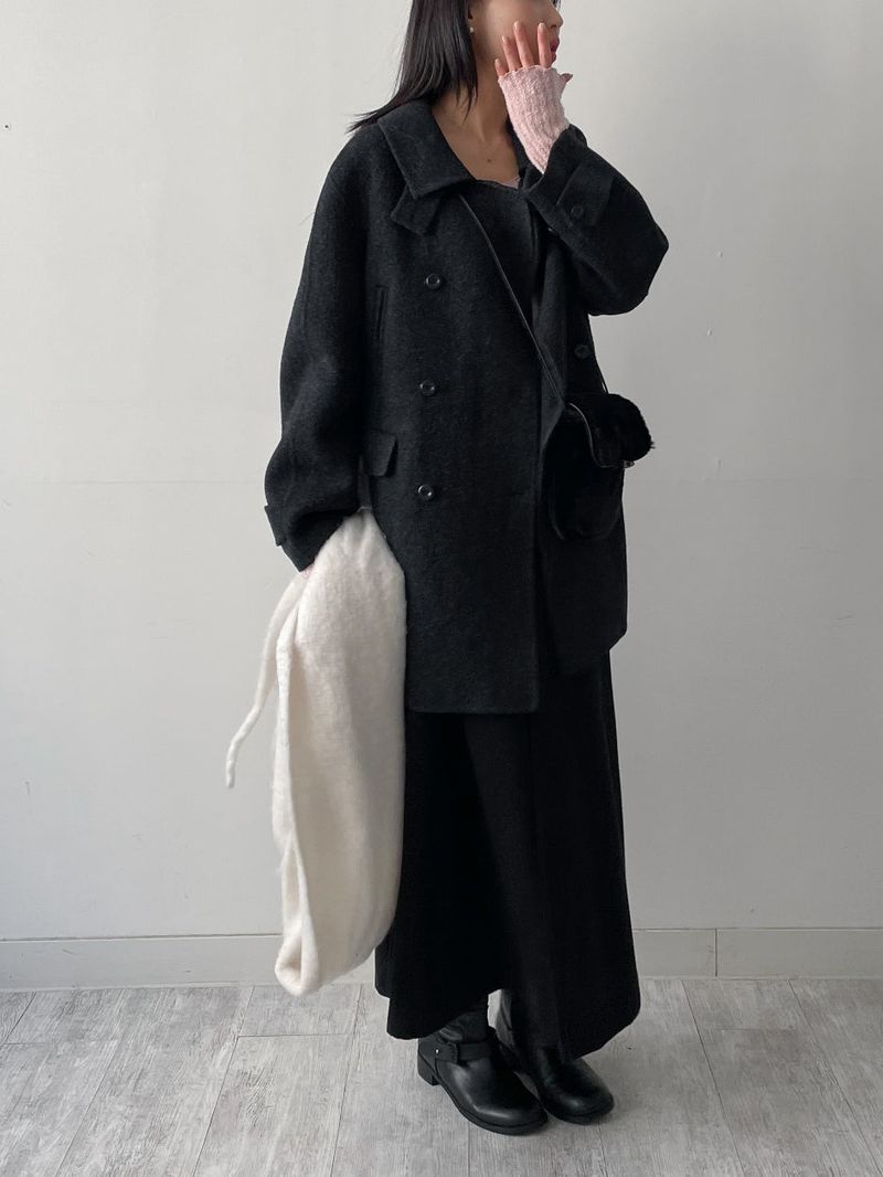 Maxi Wool A-Line Long Skirt