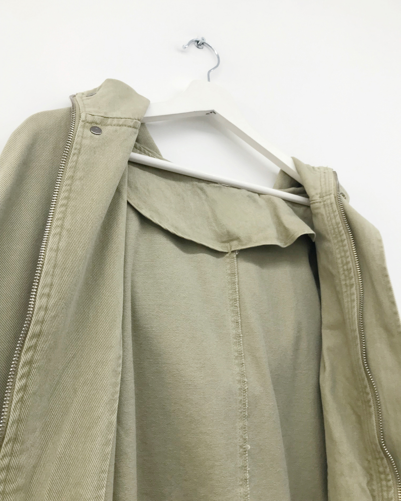 Morrow washed hooded field jacket (2color)