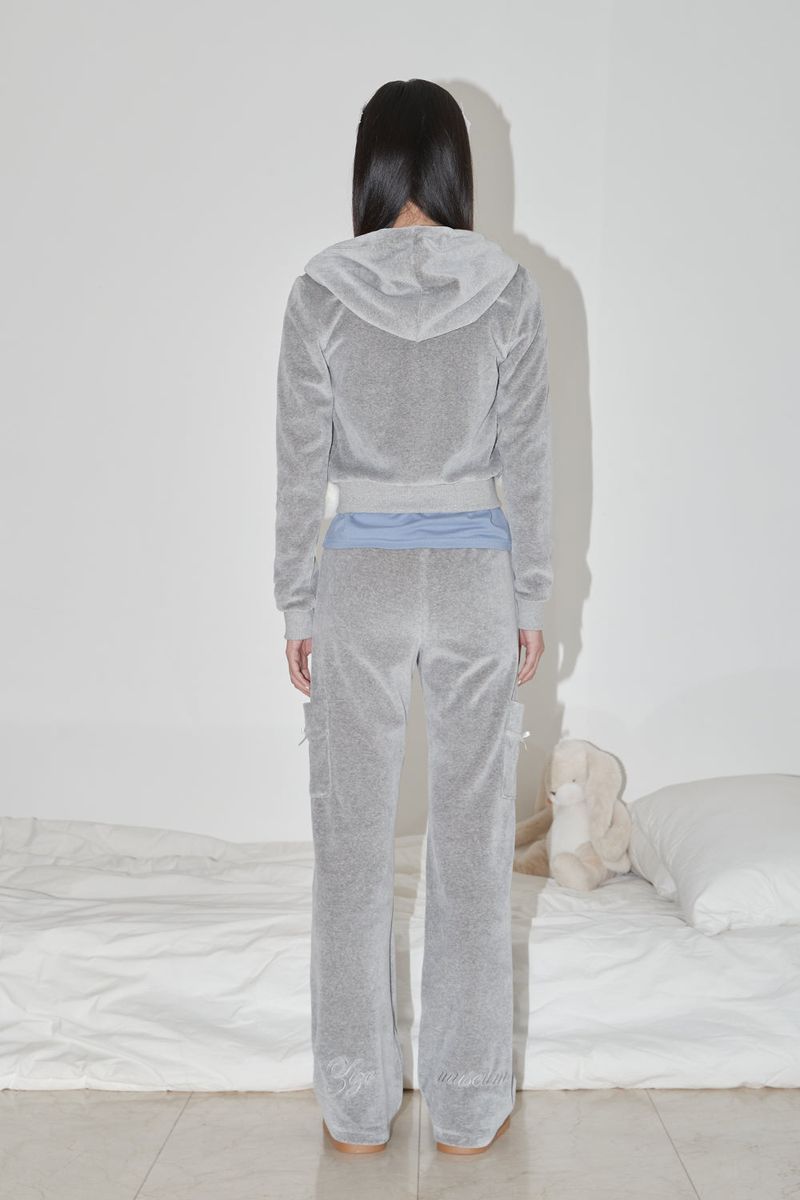 VELVET BING BONG TRAINING HOODY (MELANGE GRAY)