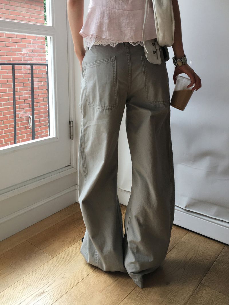 Rivet panel cargo pants
