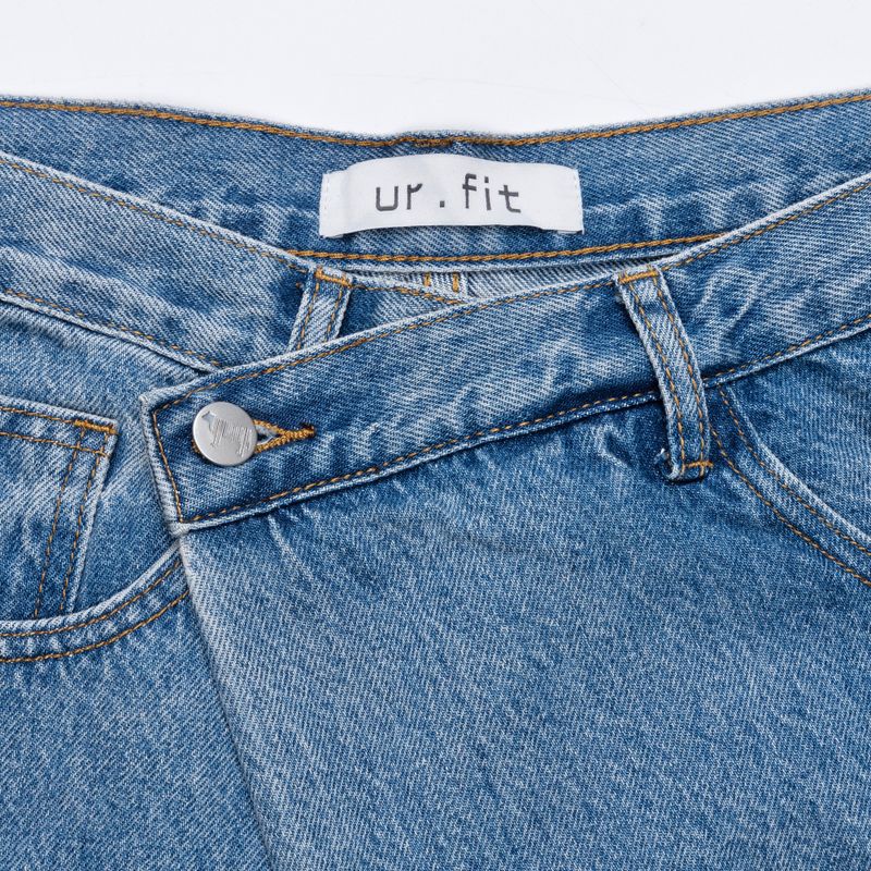 WRAP WAIST WIDE FIT DENIM PANTS code 18104