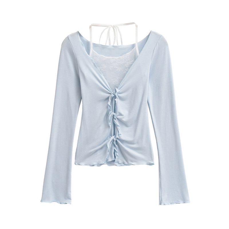 Cozy&Kitsch（コージーアンドキッチ）の「Ariel Lace Halter & Ribbon Cardigan Set（Tops）」