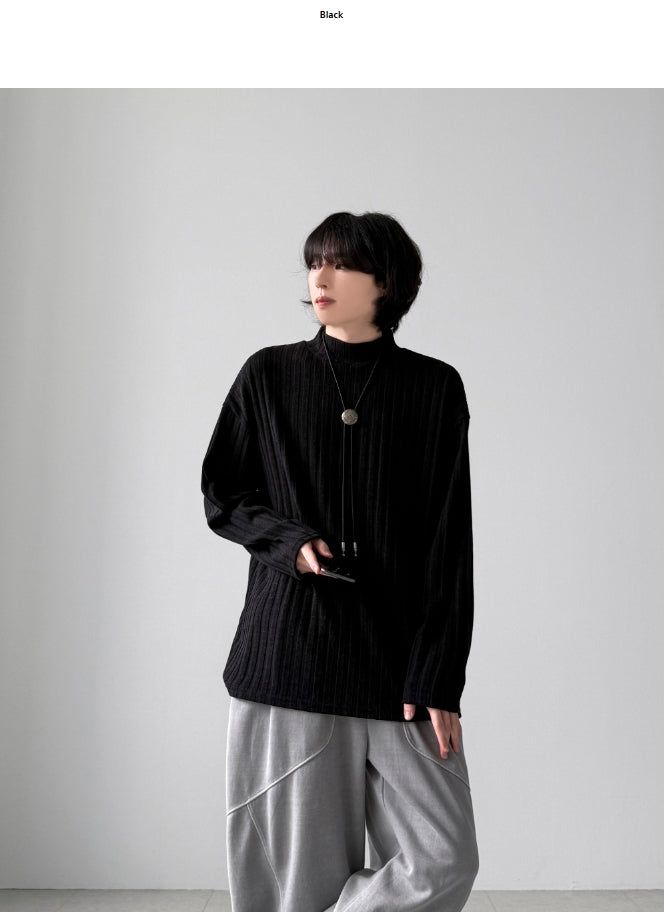 Groove Half Neck Long Sleeve