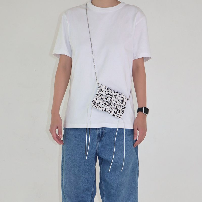 mimi bag (Milk Cow) + silver chain 