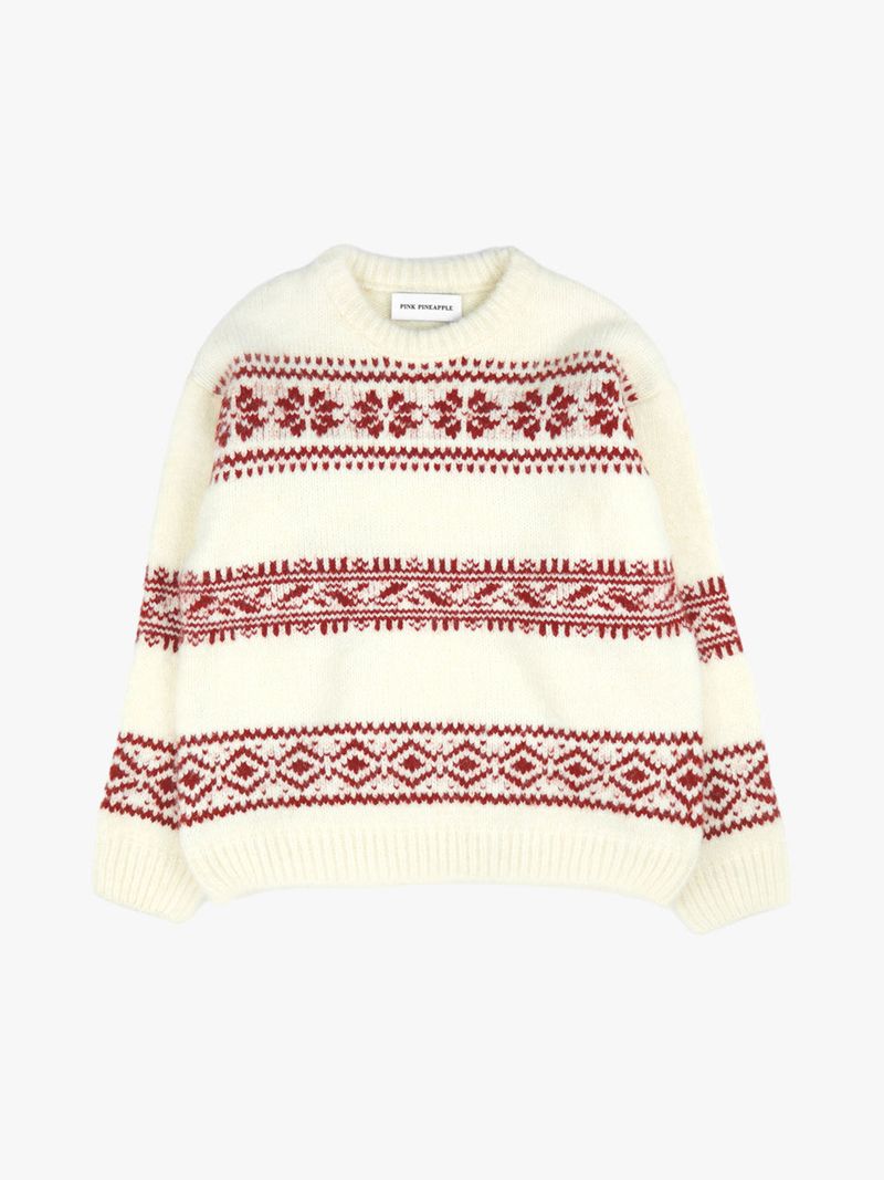 PINK PINEAPPLE（ピンクパイナップル）の「SNOWY BERRIES SWEATER（Tops）」
