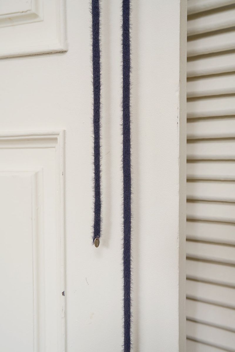 string knit scarf - navy