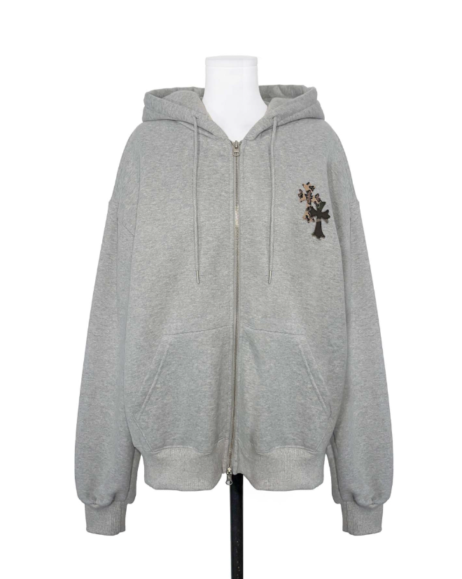 connect patch napping mens hoodie zip