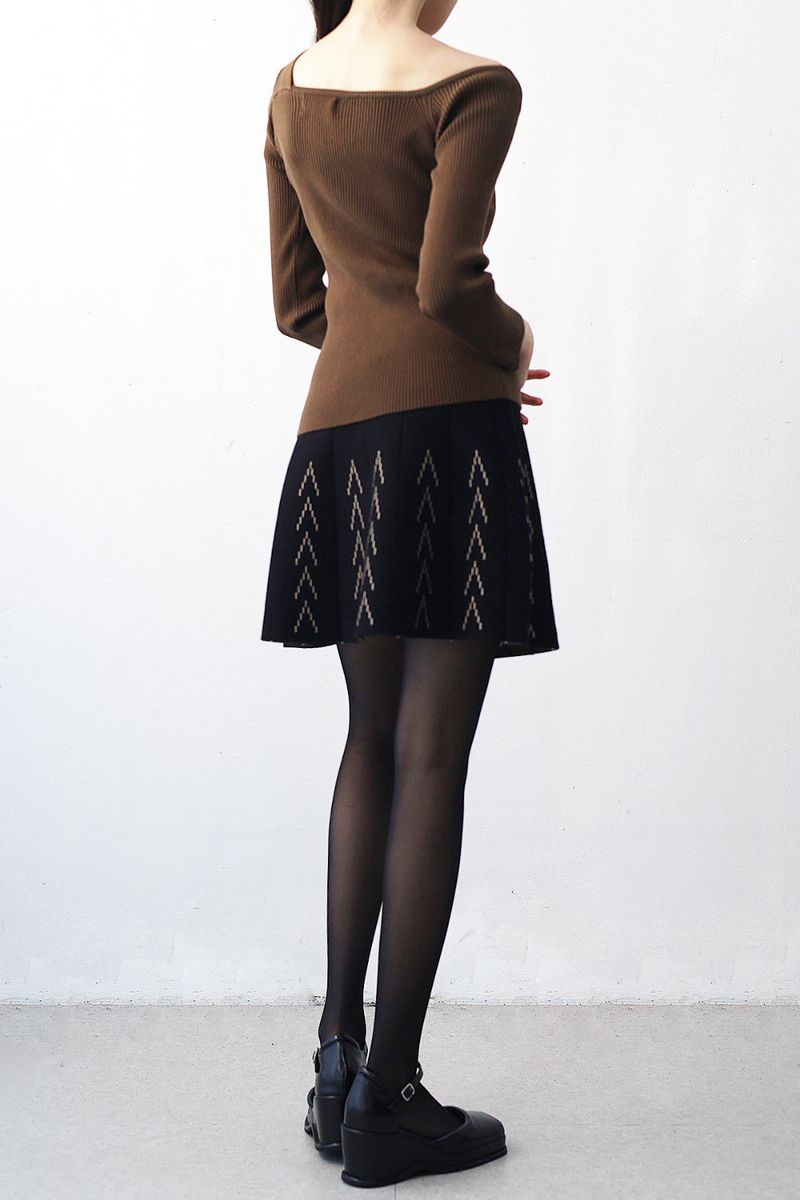Ethel pattern knit skirt