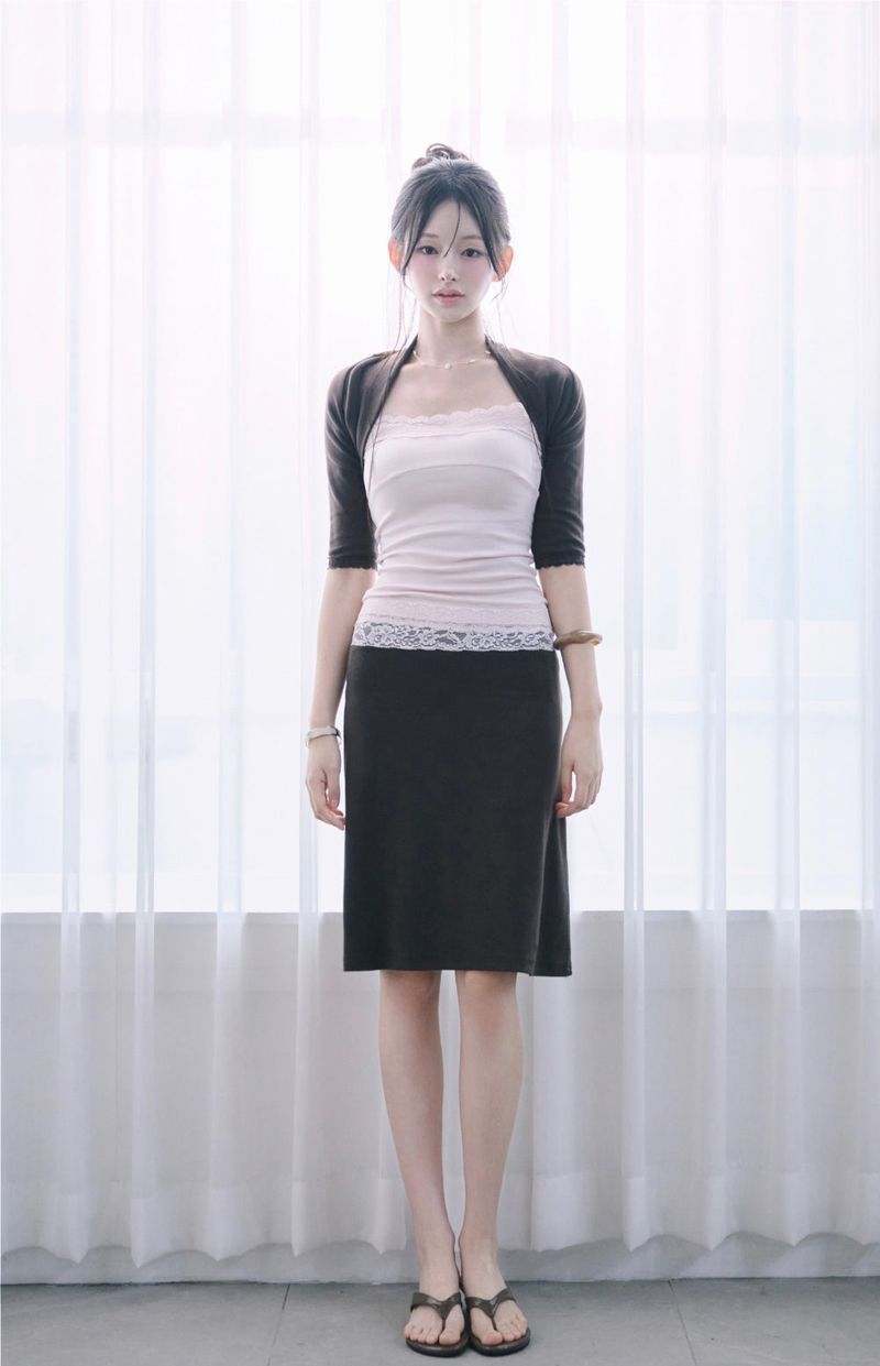 [MADE] Sherry Lace Midi Skirt