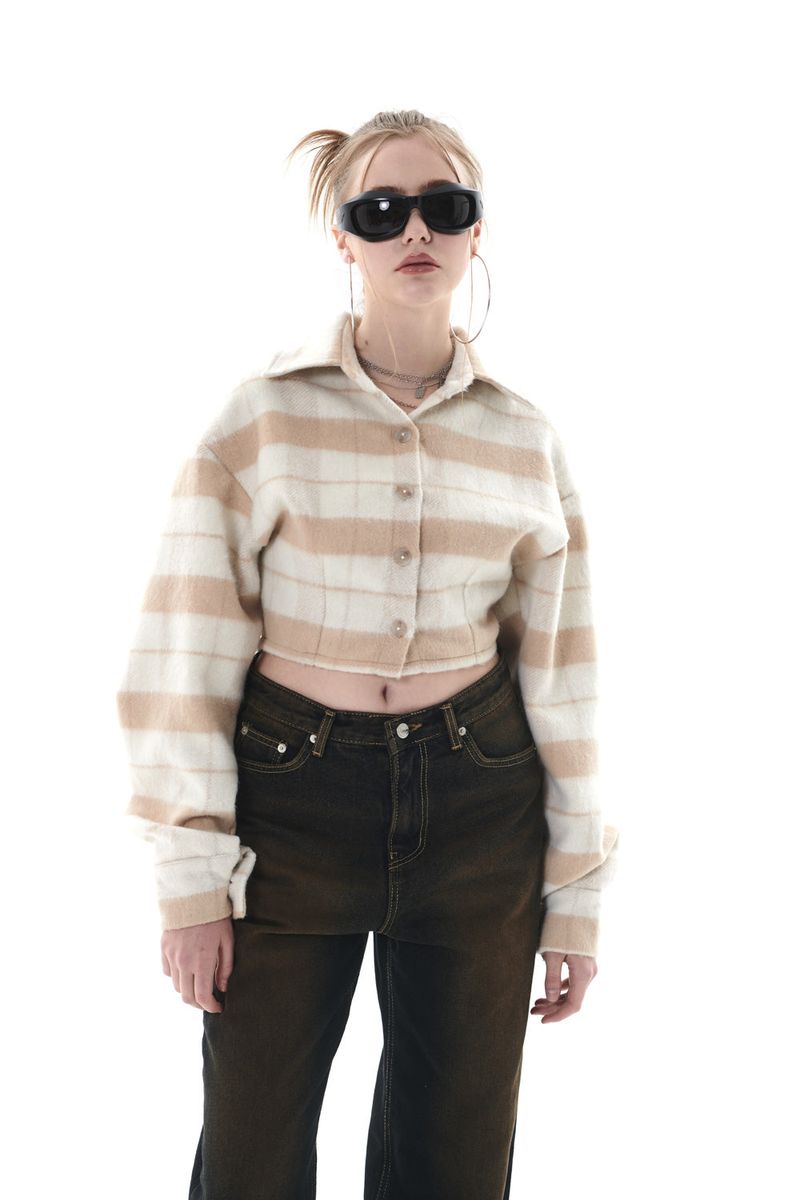 MOHAIR CHECK SHIRT