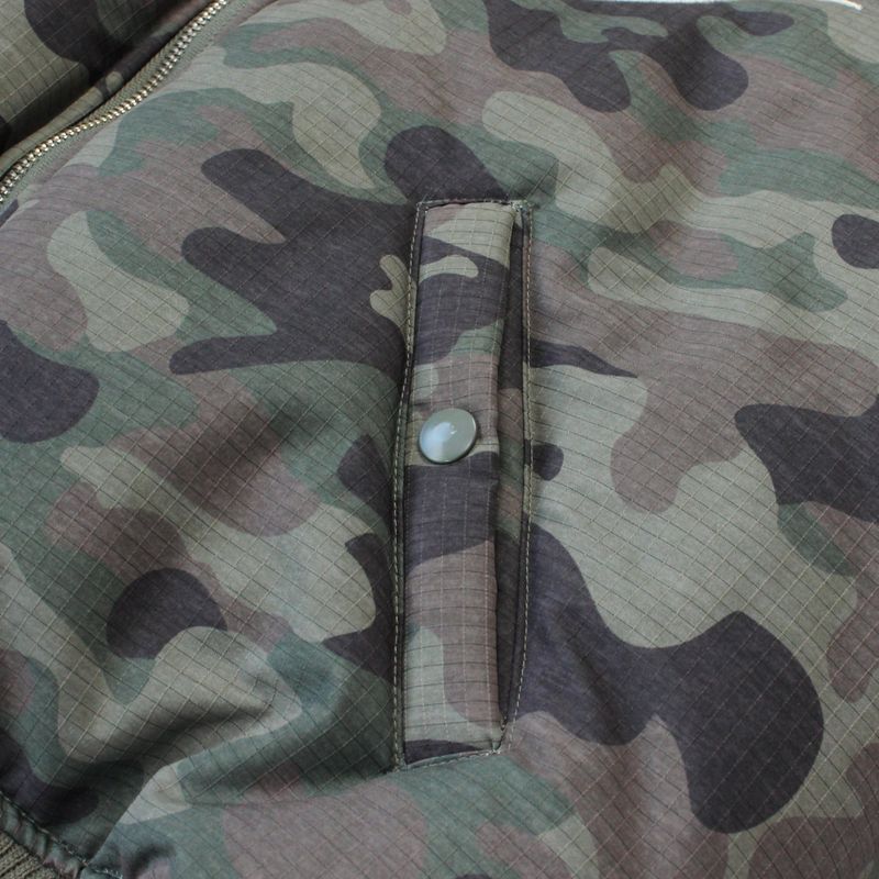 Cropped Fur Hood MA-1 Jacket (Camo)