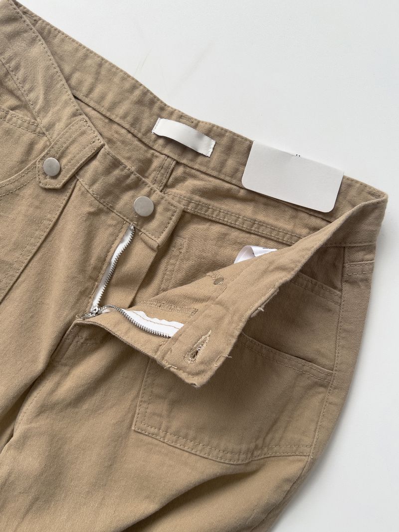 818 Cotton Bootcut Wide Pants