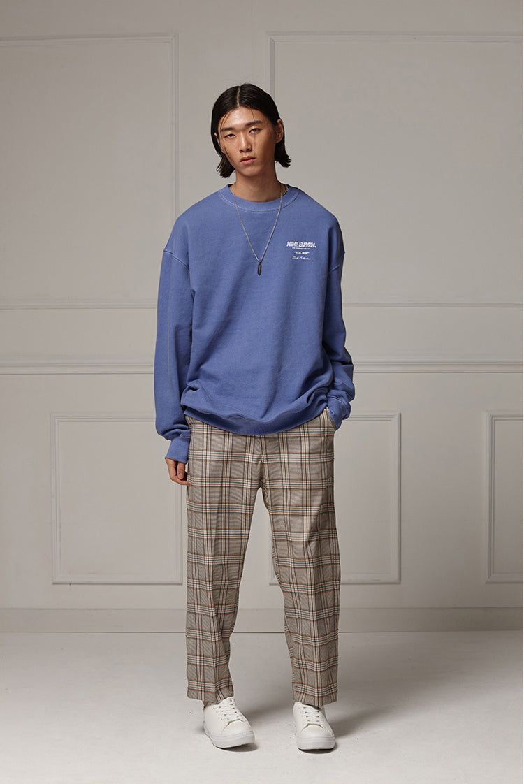 Pigment washed crewneck