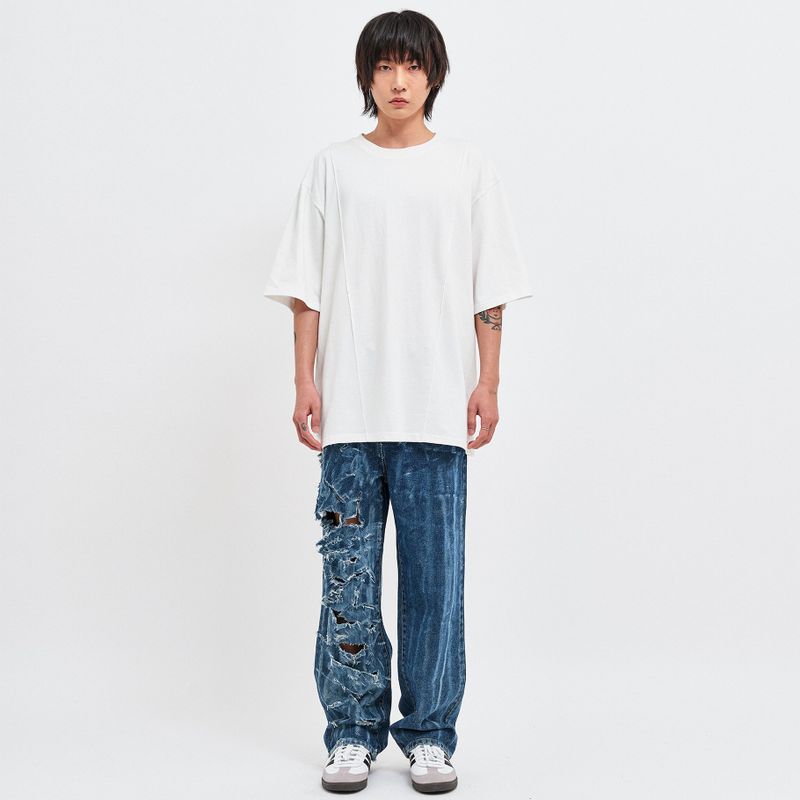 OVERSIZED PIN TUCK T-SHIRT