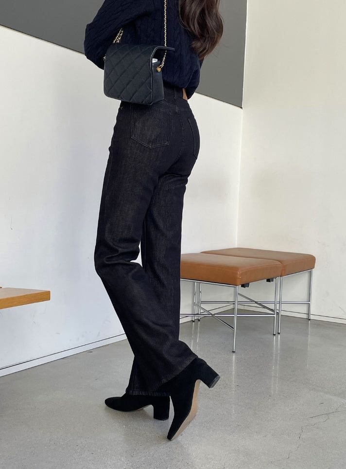 Corgette Brushed Span Bootcut Denim Pants