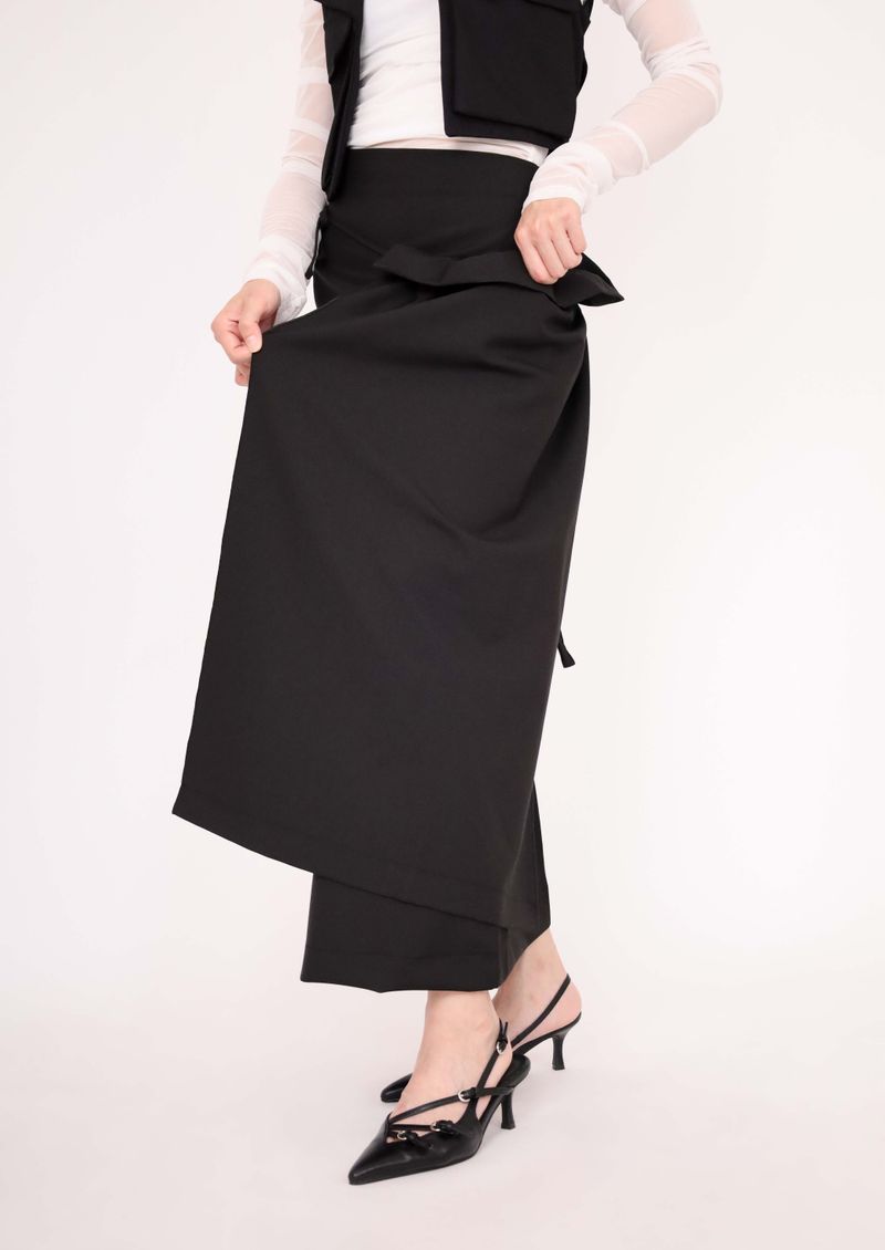 Wrinkle Layered Skirt