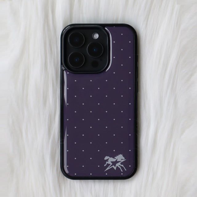 Polka Dot Horse Purple Epoxy Bumper Case