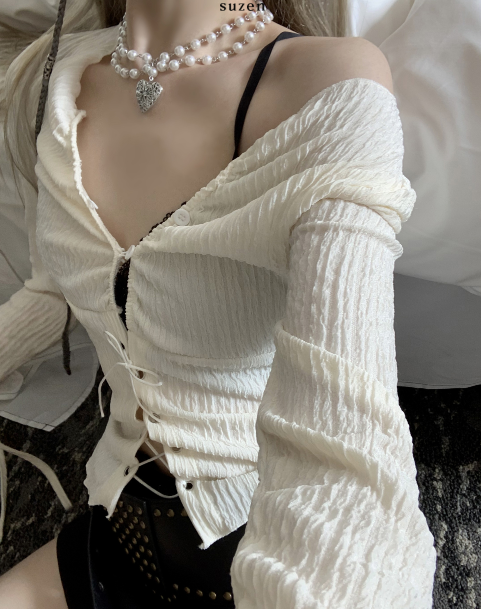 Miina Shirring Ribbon Blouse