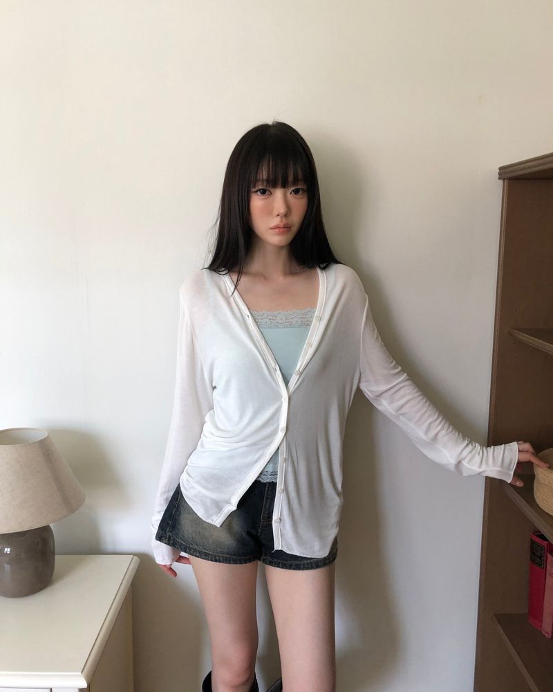 Theple Lace Strap Sleeveless Top