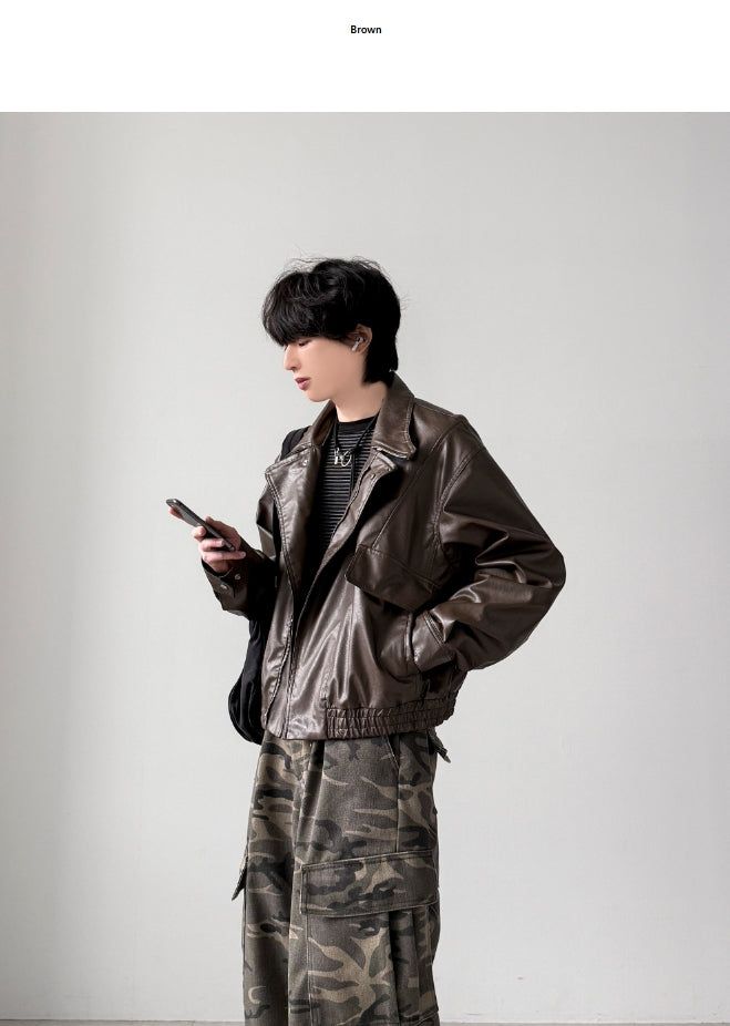 Fiora Crop Leather Jacket