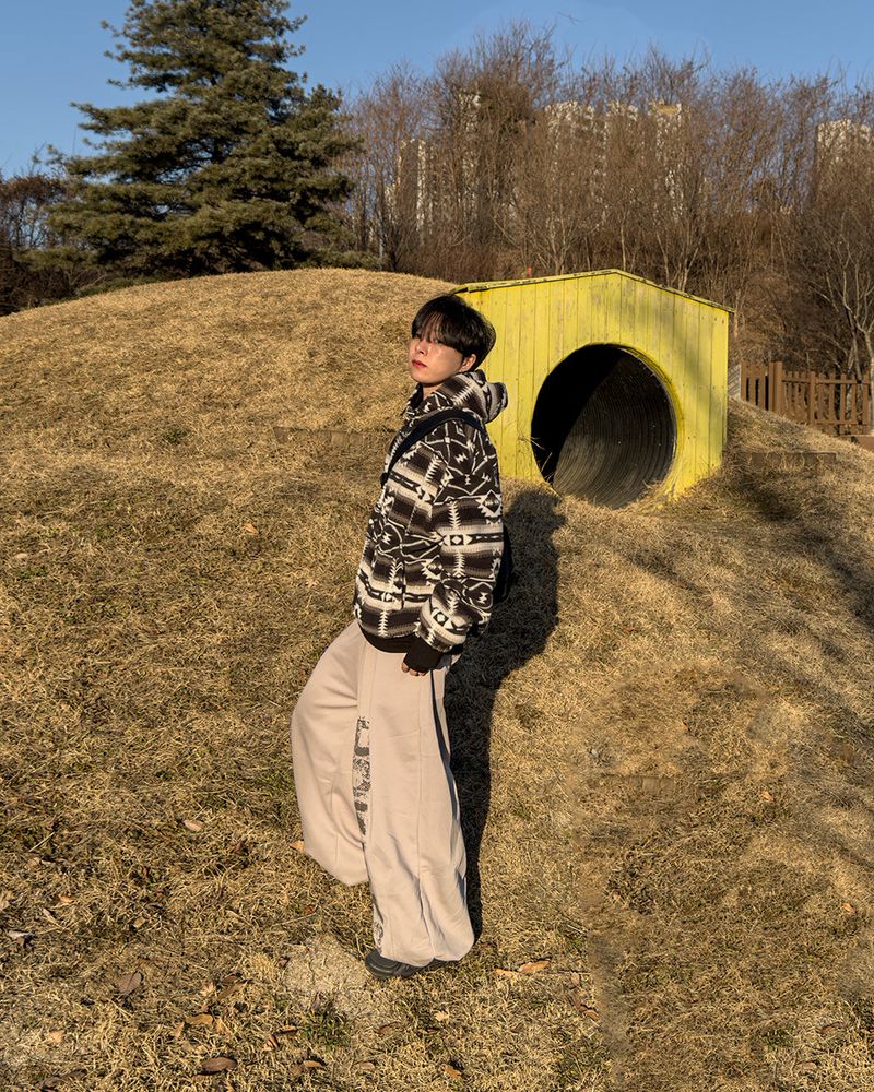 Elk Nordic Shearling Hood Jumper