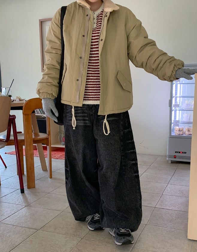 Jukut Wool Bomber Padding Jumper