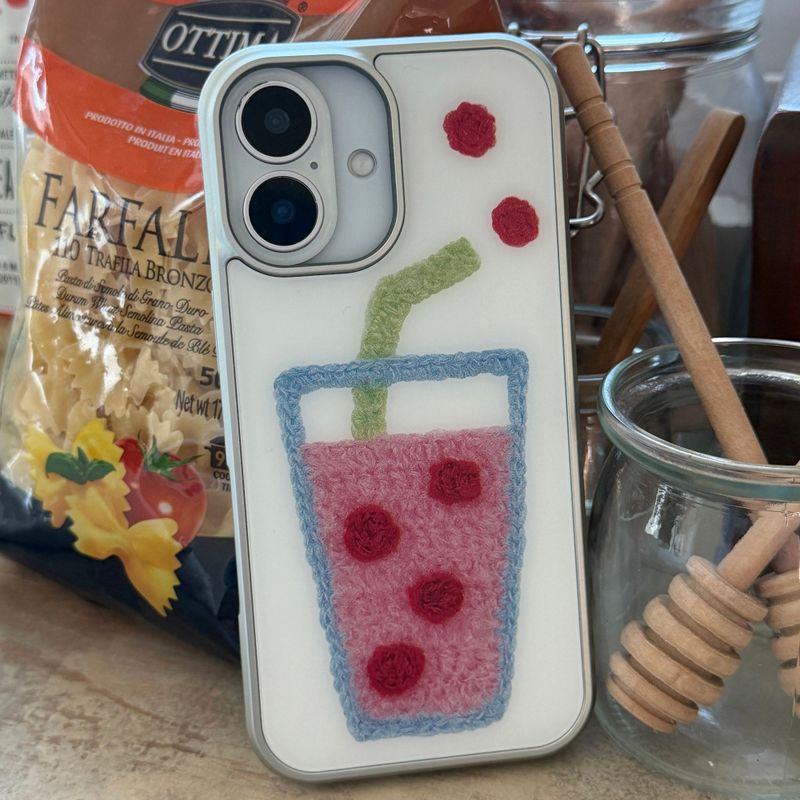 DELPHIN(デルフィン)の「MOHAIRADE GLASS BUMPER CASE _ PINK(Smartphone Accessories)」
