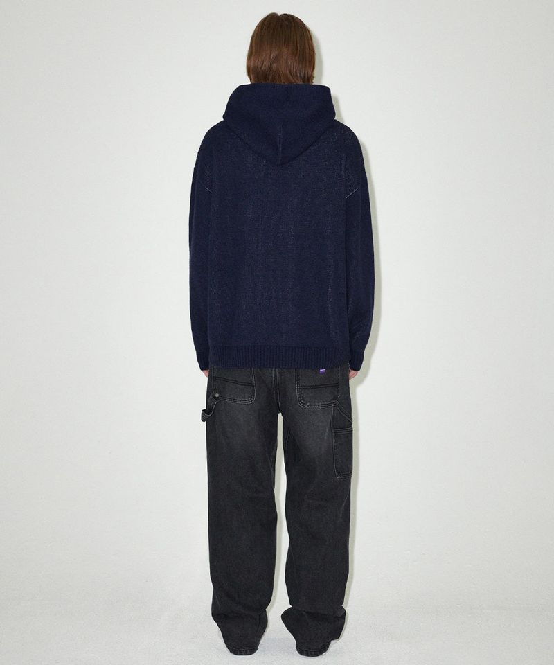 SCRIPT LOGO KNIT HOODIE