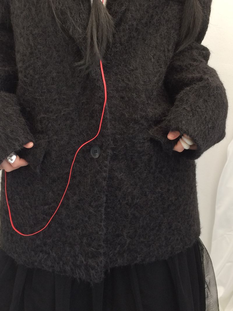 Hairy cream jacket