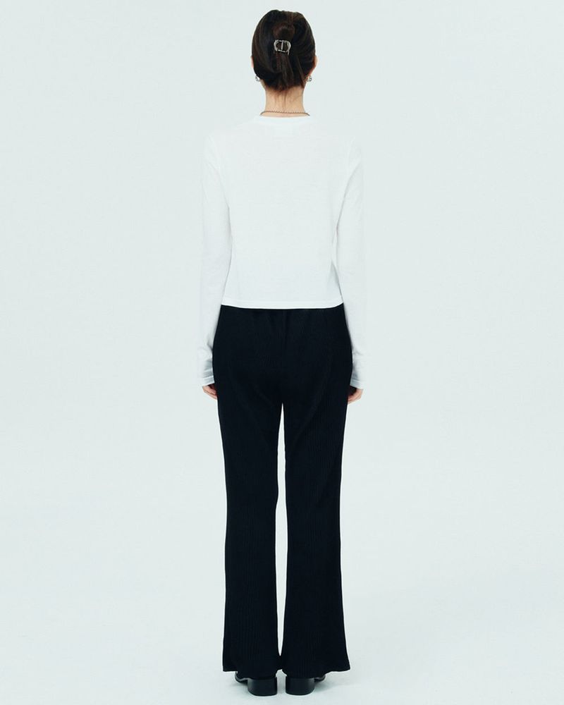 OBJECT POINT LONG SLEEVE-WHITE