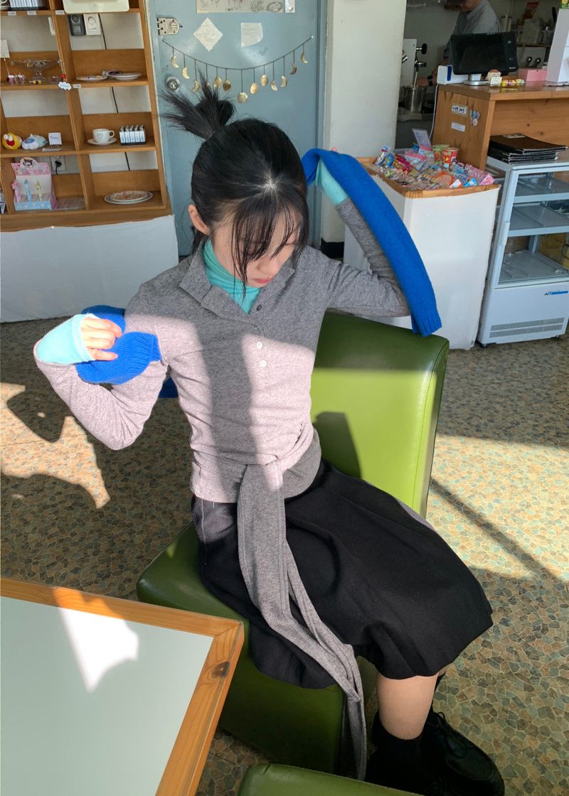 WOOHWA（ウファ）の「 WINTER STRAP COLLAR KNIT（Tops）」