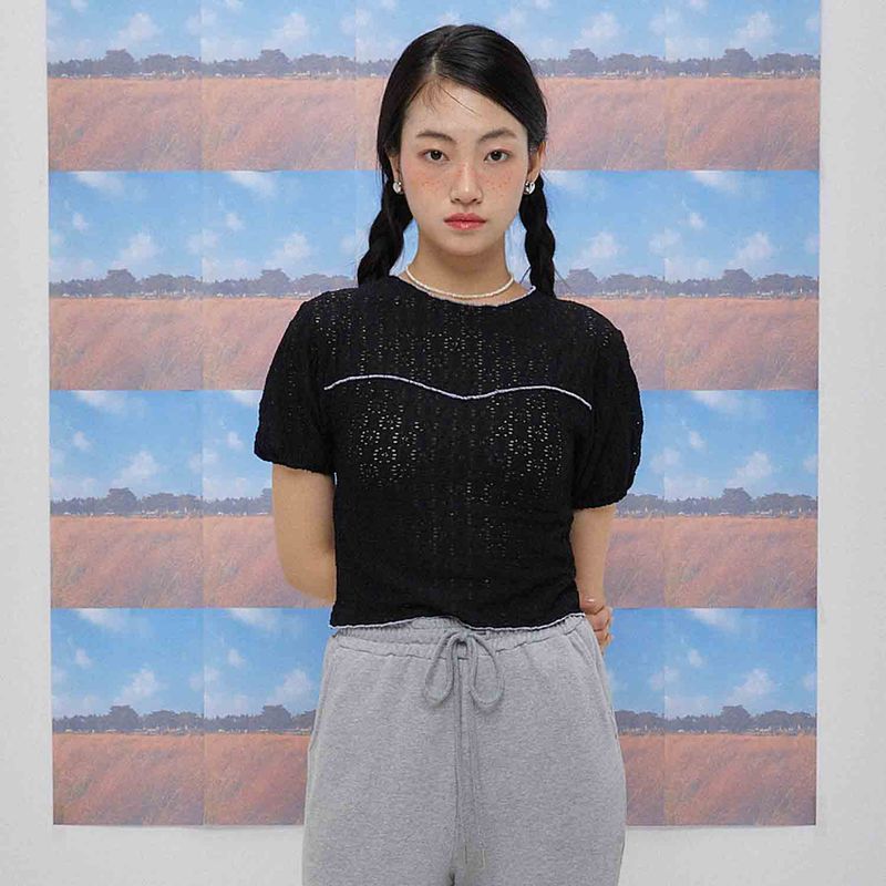 delidi(ディライディ)の「Fetching lace T-shirts(Tops)」