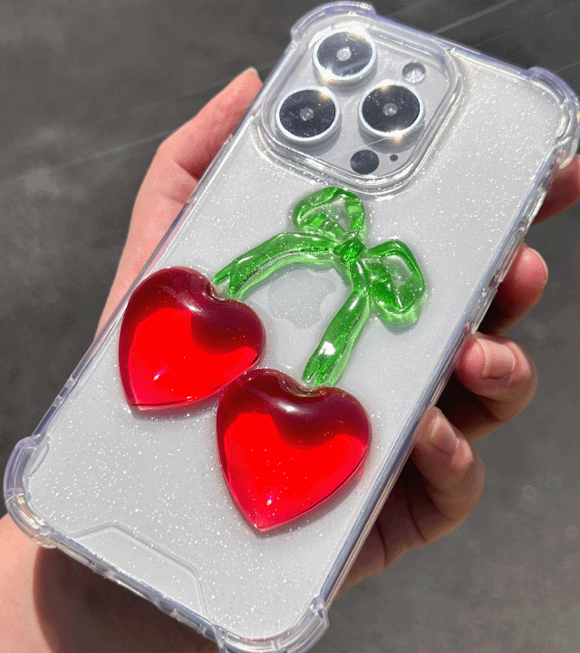 bbgr（ビービージーアール）の「[no face] リボンチェリーケース（スマホグッズ/小物）」