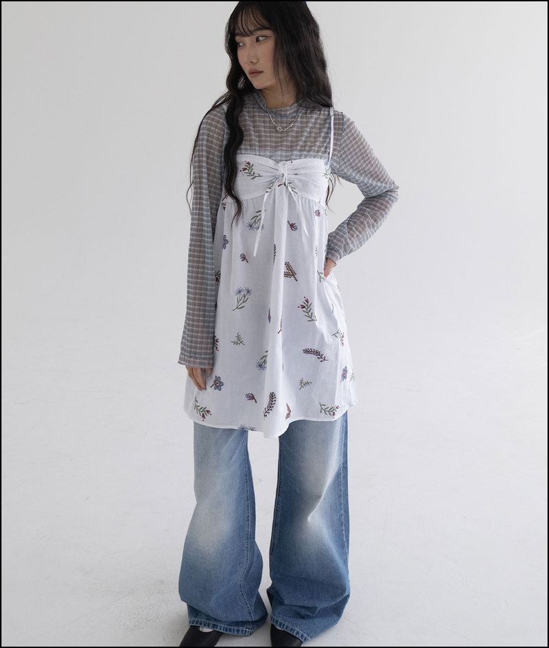 Cheshio check long sleeve-t