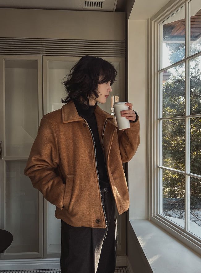 Naice wool half coat