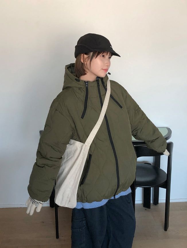 BAON（バオン）の「[unisex] Belcott Two-Way Quilting Hood Padding Jumper（Jackets/Outerwear）」