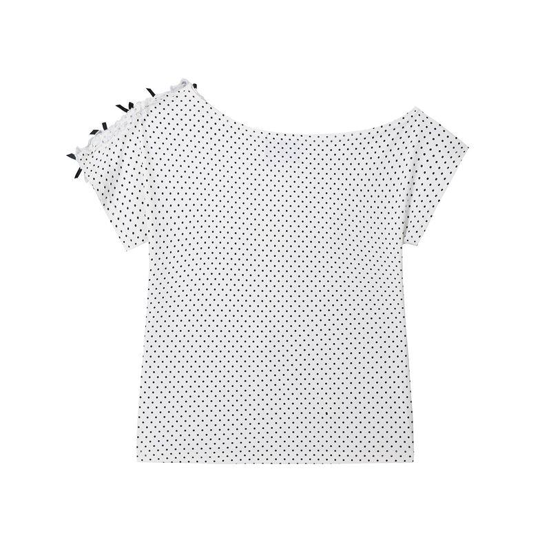 Cross Off-Shoulder T-shirt - White
