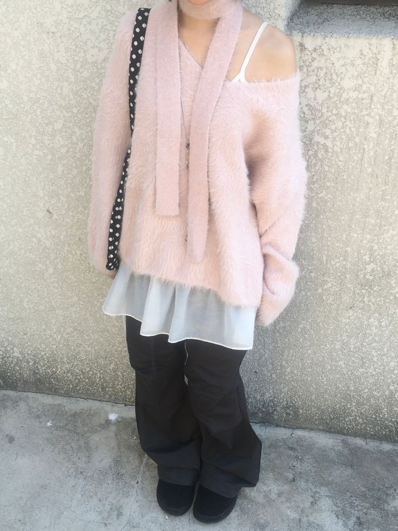 Love N Hairy muffler knitwear