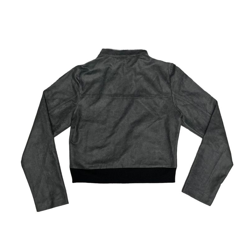 Crack leather jacket